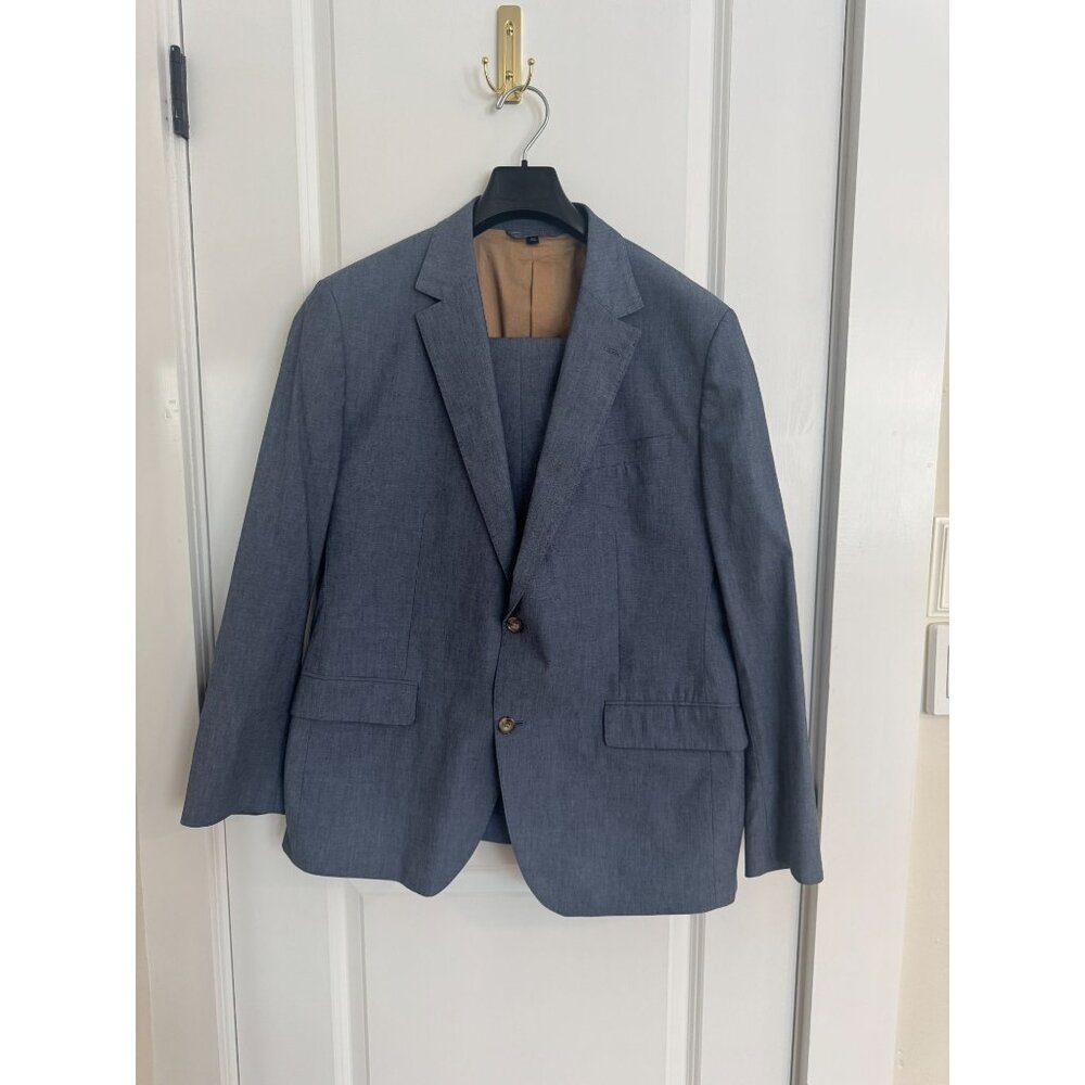 Bonobos Mens Blue Suit 44R Jacket & 36 Pants